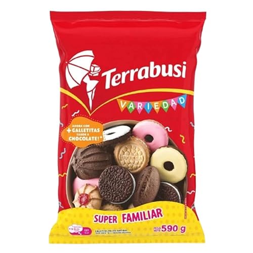 Variedad de galletas surtidas  Boca de Dama, Duquesa, Anillos y Melba  Bolsa de tamaño familiar, 590 g (20.81 oz)  Galletas argentinas importadas