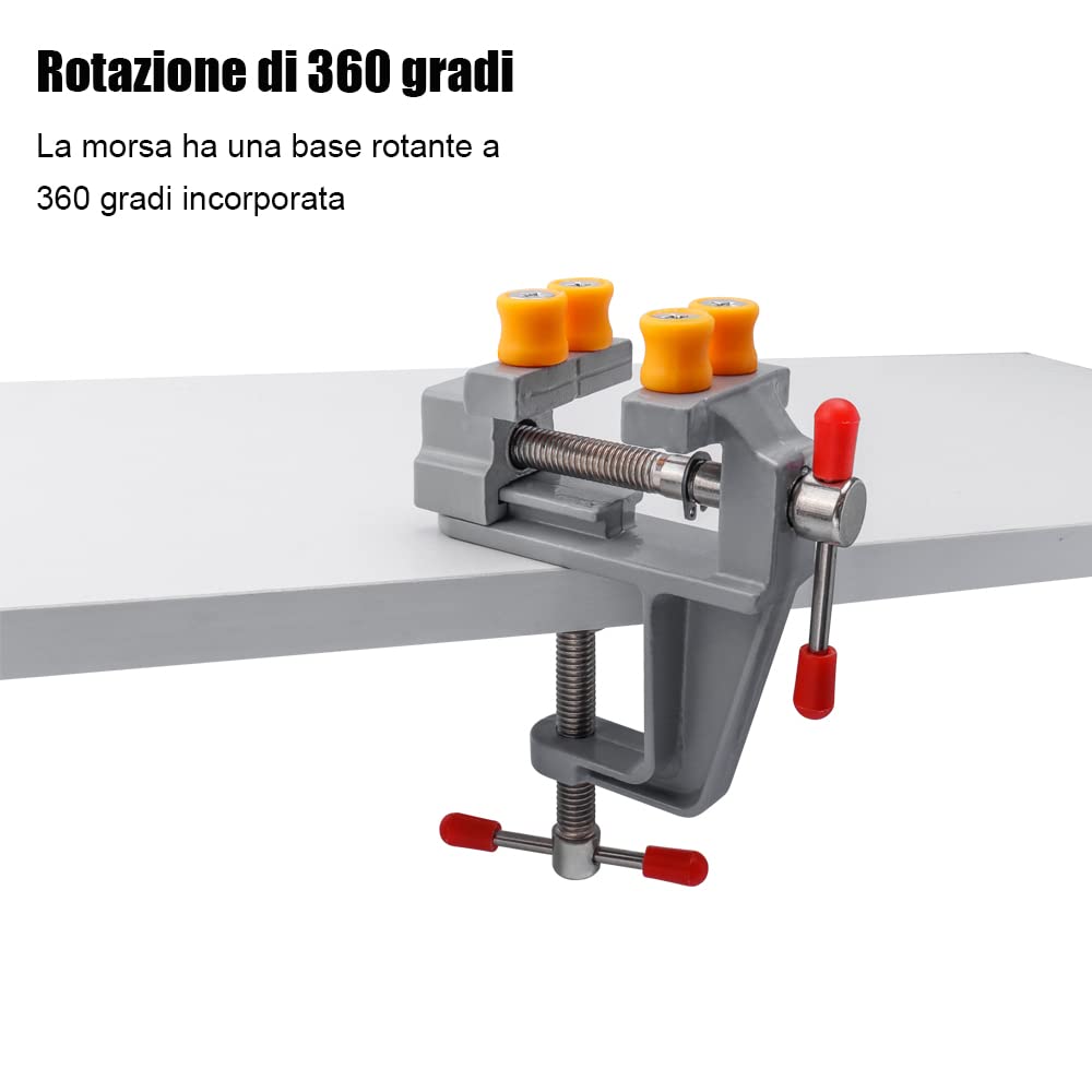 Mini Étau De Table à Ventouse 360° - Étau Miniature Pour Bijouterie, Sculpture, Modélisme - Fixation Solide Sans Perçage