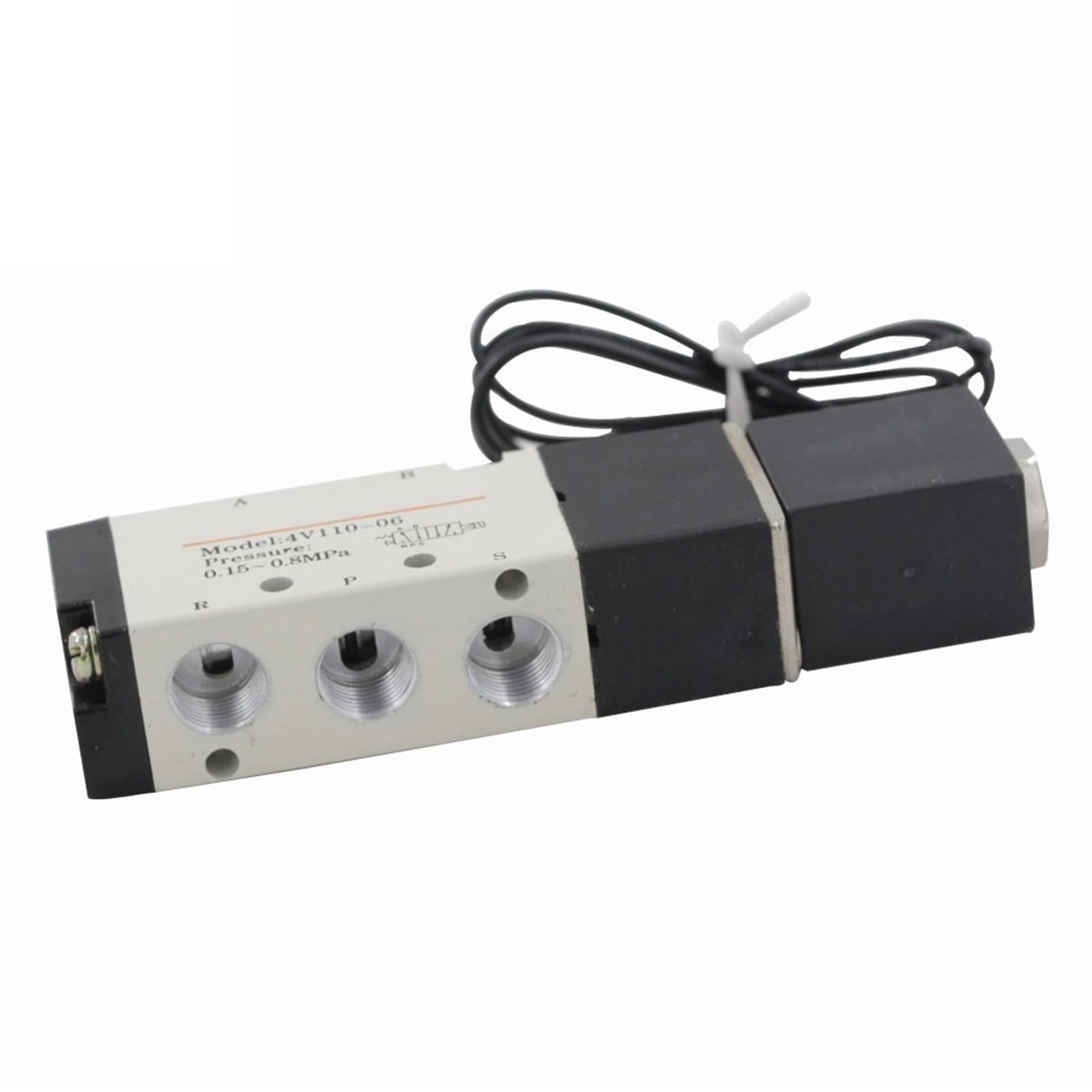 4V110-06 DC24V Válvula de aire PT 1/8"Válvula de control de solenoide Válvula neumática Válvula de solenoide de 5 puertos y 2 posiciones for sistemas de aire