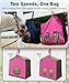 Gydoty Hay Feeder for Goats and Horses - Slow Feed Design, Heavy Duty Hanging Hay Bag for Barn, Trailer & Paddock, Easy to Hang & Clean(2pcs, Pink)