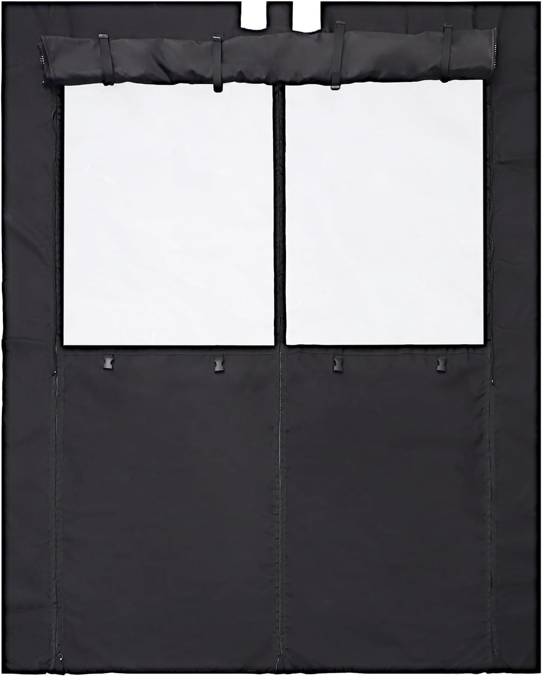 Upgrade Bug Screen for Ford Transit High Roof, Rear Door Bug Mesh Screen, Weighted Bottom Seam for Wind Resistance, Extra Privacy Panel, Center Zipper Closure