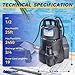 Acquaer Automatic Sump Pump, Submersible Water Pump with 3/4”Garden Hose Check Valve Adapter, Thermoplastic Utility Transfer Pump for Flooded Basement Pools Tub Draining, 1/2 HP 2450GPH 19ft Cord