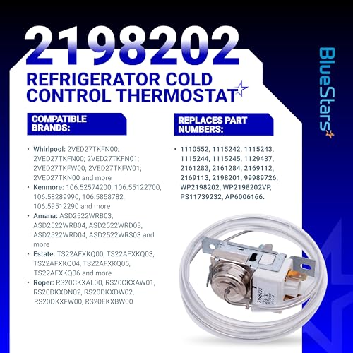 image for UPGRADED BlueStars 2198202 Refrigerator Cold Control Thermostat Replac
