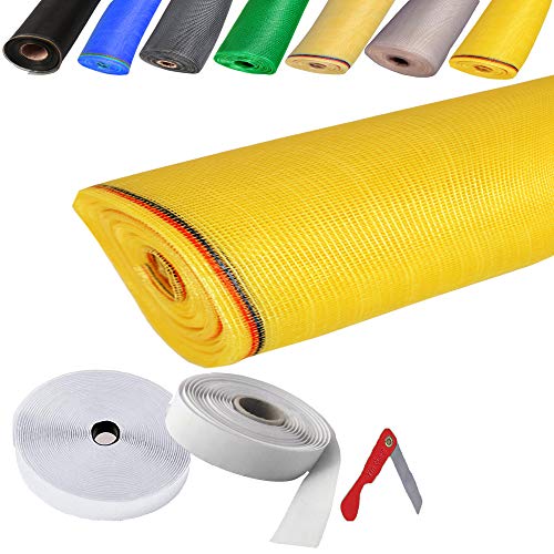 Image of UR LITTLE SHOP Fiberglass Mosquito Net for Windows 4 /5 Feet (120 /150 Cm) 47 /60 Inches 1 Year Guarantee Without Stitching (Yellow Color) 200GSM
