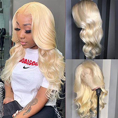 Mydiva 613 Blonde Human Hair Wigs Blonde 13x1 Lace Front Wig Human Hair Pre Plucked With Baby Hair Honey Blonde 613 Body
