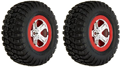 Pneus et roues voiture Traxxas chrome et rouge éclatant pour modélisme exigeant