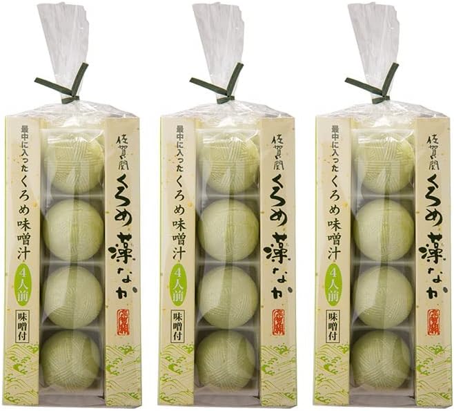 Amazon 大分県佐賀関名産 くろめ藻なか味噌汁 4ヶ入り 3個 佐賀関加工グループ 佐賀関加工グループ 味噌汁 通販