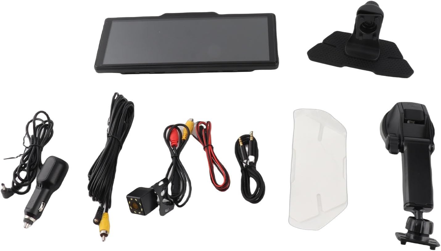 Portable Car Stereo 10.26 Inch HD Touchscreen 5. CarPlay Auto 12V to 24V Vehicle Multimedia Player with Backup Camera Easy Installation for Cars Trucks (with Camera)