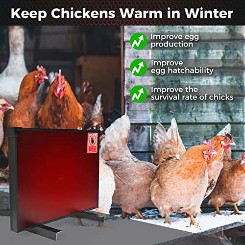 Olaismln 1023 Chicken Coop Heater, Radiant Heat Chicken Heater Heating Panel Chicken Coop Accessories thumb #5