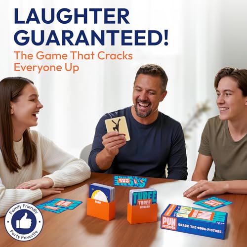 Image of Gouda Games Pun Intended - Hilarious Picture Guessing Card Game for Families & Adults, Fast-Paced Wordplay Fun, Gifts for Pun & Game Lovers, 2-10 Players
