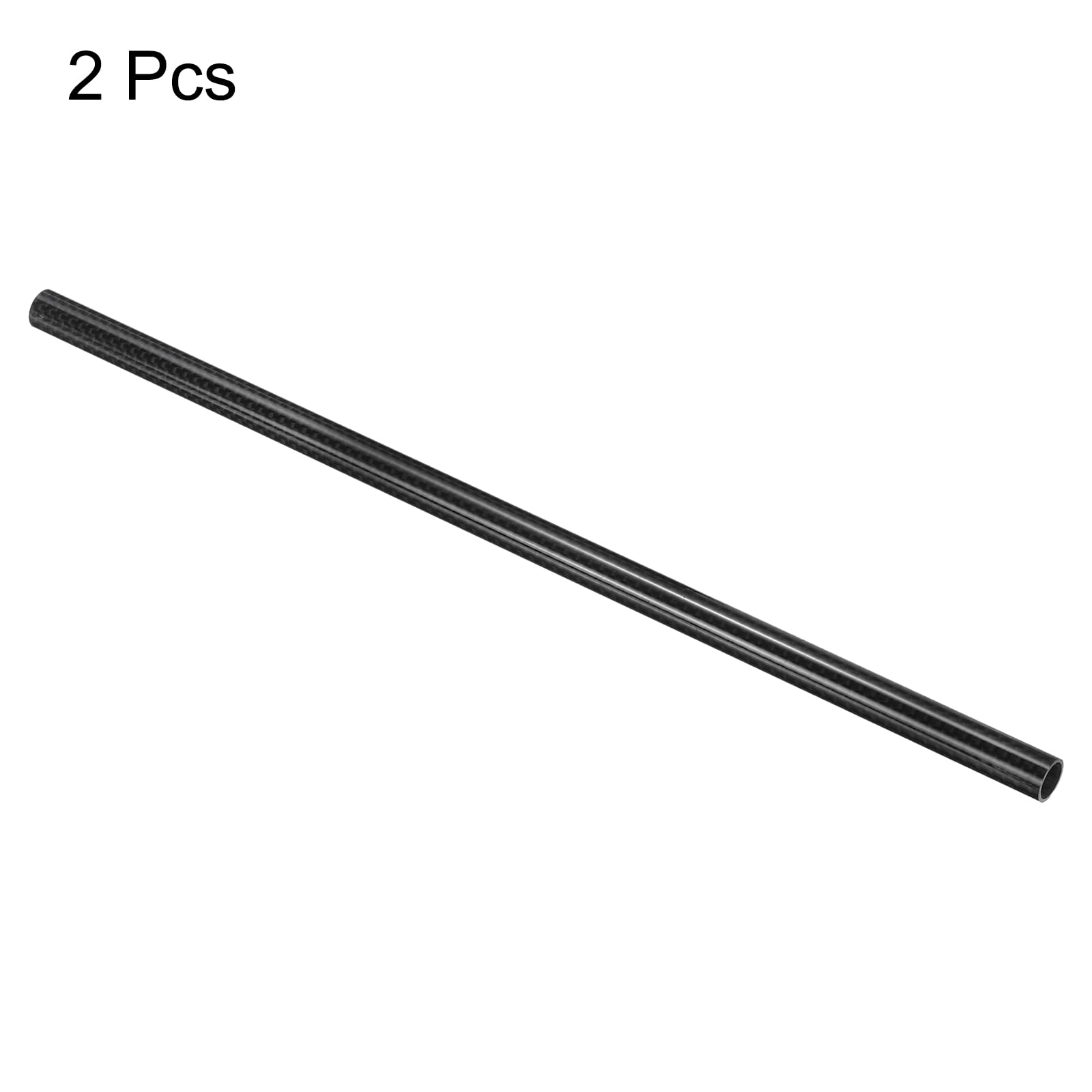 QUARKZMAN 2Pcs Tubes En Fibre De Carbone 10 X 12 X 330Mm Surface Brillante Tige En Carbone Naturel Enroulée En 3K Pour Avion Rc, Multicoptère, Quadricoptère