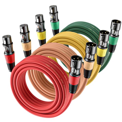 Ebxya EBYXLR0076-T4 Xlr Cables 25Ft 4 Packs cover