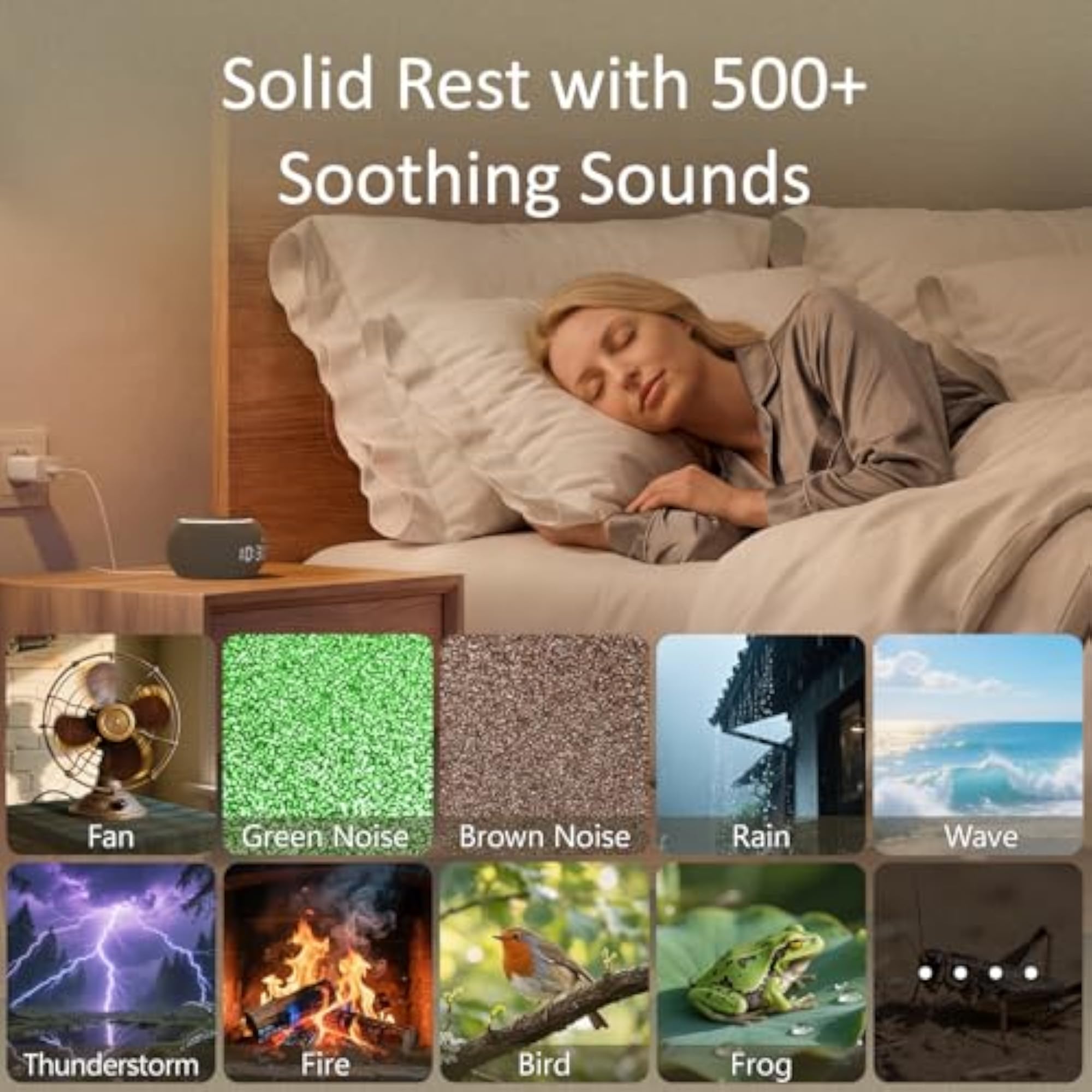 Luna Pro Smart Sound Machine with Dual-Stage Alarm