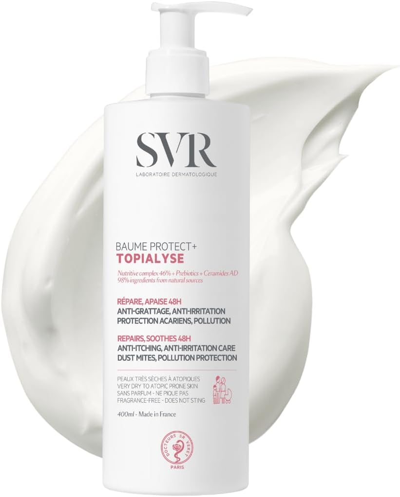 TOPIALYSE Baume Protect+ Intensive Face & Body Moisturising Balm for Very Dry, Sensitive, Eczema-Prone Skin. 48hr Anti-Itch Relief & Skin Barrier Support, All Ages