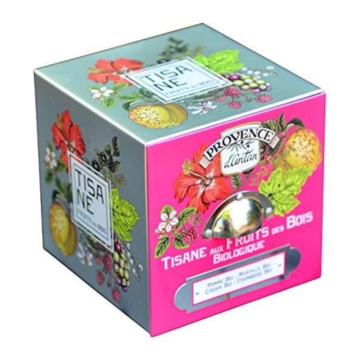 Provence d' Antan Tisane Fruits des Bois Bio Cube Métal 24 sachets