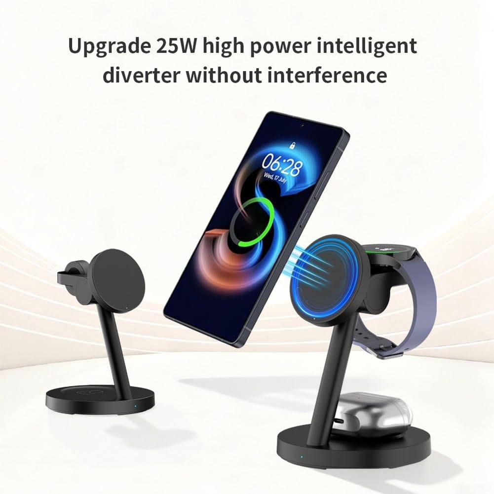 25W 3-in-1 Wireless Ladestation für Samsung für galaxy & Watch(White)