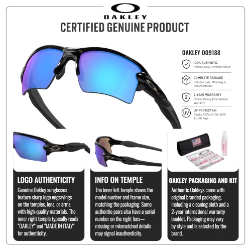 Image of Oakley FLAK 2.0 XL OO9188 Rectangle Sunglasses With Official Eyewear Kit | Men's & Women's Sunglasses