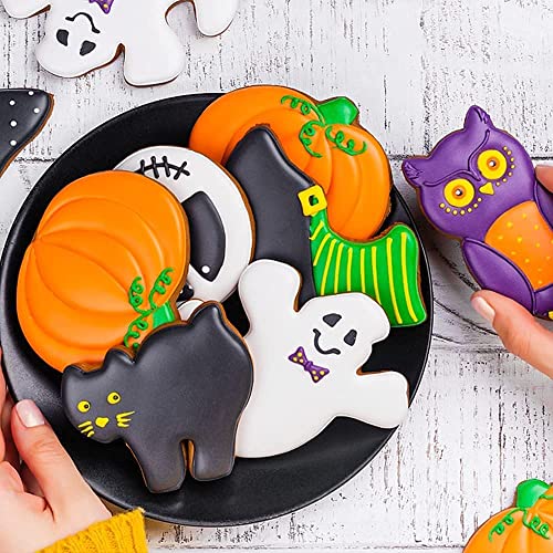 Halloween Cookie Cutters Set- 5 Pieces Stainless Steel Baking Cutter Molds Pumpkin, Ghost, Witch\'s Hat, Bat, Cat Cookie Cutters Holiday Decorative Party Supplies - Thumbnail 5