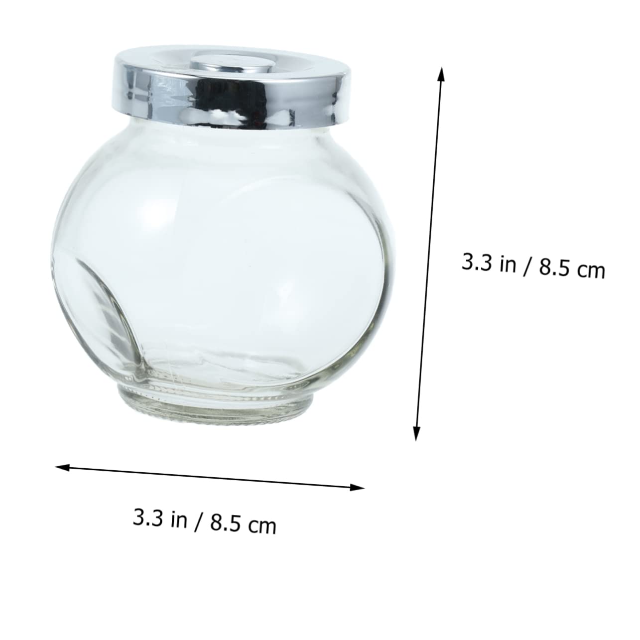 TIDTALEO 1Pc Portable Round Glass Seasoning Bottle Creative Transparent Condiment Jar for Kitchen Supplies for Sugar Pepper and Coarse Spices Easy to Clean