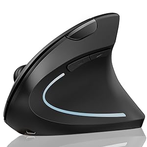 Lekvey Ergonomic Mouse Vertical Wireless Mouse Rechargeable Optical Carpal Tunnel Mice with 2 4G USB Receiver 1000 1200