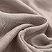 jinchan Sheer French Door Curtains Linen Textured French Door Panel 40 inches Long Curtains for French Doors with Single Tieback Taupe 1 Panel