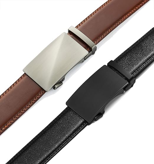 Men's Ratchet Belt Men 2 Pack - Customizable Fit, Effortless Style (35mm)2