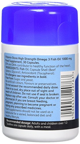 High Strength Omega 3 Fish Oil 1000mg 30 Capsules ONE Pack – BigaMart