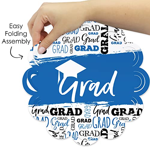 Big Dot of Happiness Blue Grad - Set de 12 platos redondos de papel miniatura 4