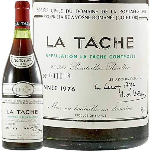 1976 ラ ターシュ グラン クリュ ドメーヌ ド ラ ロマネ コンティ DRC 赤ワイン 辛口 ビオディナミ 750ml Domaine de la Romanee La Tache 1976 ラ ターシュ グラン クリュ ドメーヌ ド ラ ロマネ コンティ DRC 赤ワイン 辛口 ビオディナミ 750ml Domaine de la Romanee La Tache