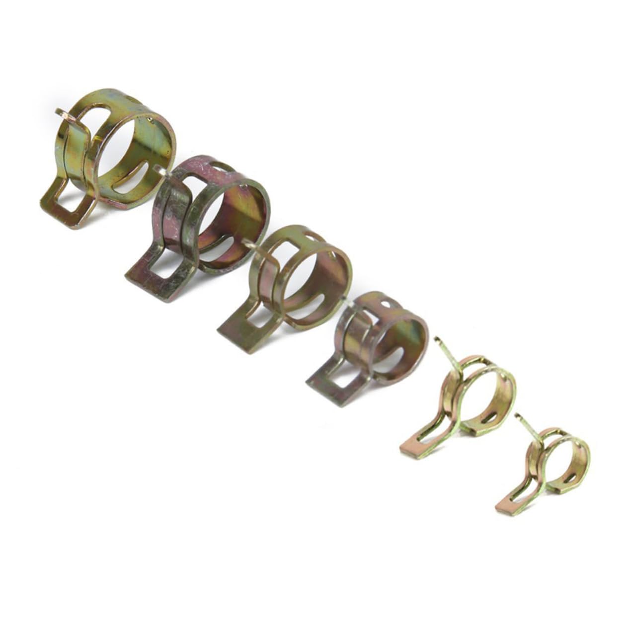 OSALADI 9mm Diameter Oil Pipe Clamps 10pcs Tube Fastener Zinc Plated for Line Pipe Hose