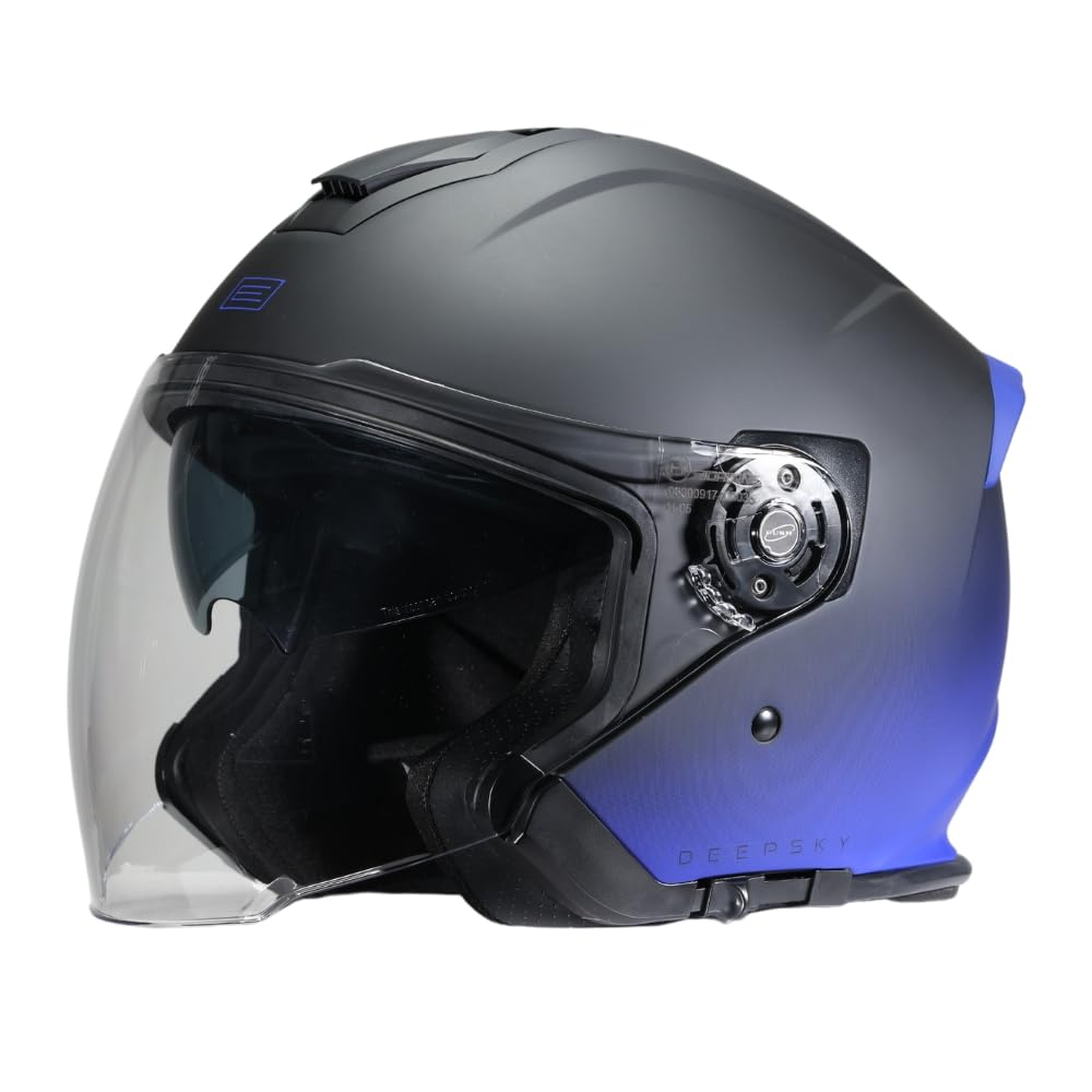 ORIGINE Casco Jet de Moto Abierto 3/4 con Doble Visera Apto para Scooters Homologado ECE2206