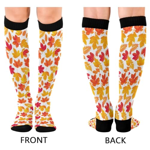 Image of Wusikd Heartbeat Symbol Compression Socks for Women and Men Circulation Black Long Socks for Athletic Running 1