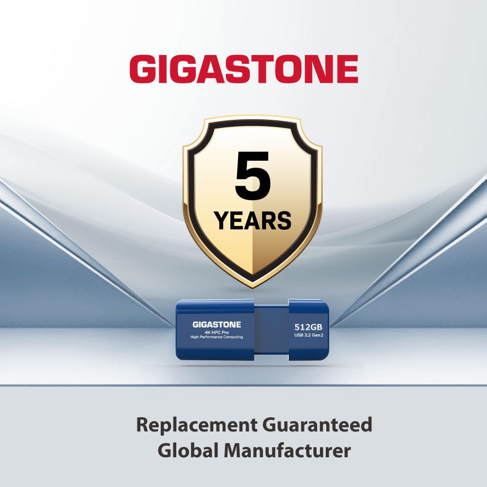 GIGASTONE Z80 512GB USB 3.2 Gen2 Solid State Drive, ad alta velocità 1000MB/s, senza cappuccio retrattile Pen Drive, stile fibra di carbonio, affidabile e durevole