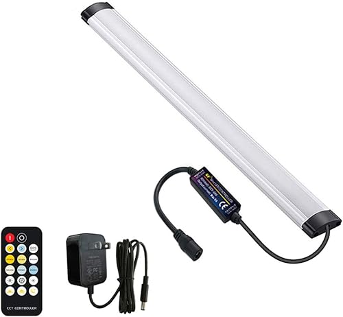 LAIFUNI Iluminación regulable debajo del gabinete, barra de luz LED que cambia de temperatura de color, luz diurna a luz blanca cálida, lámpara de