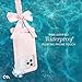 Case-Mate IP68 Waterproof Large Phone Pouch with Bow Design - Travel Beach Cruise Ship Essentials - Floating Phone Case with Crossbody Lanyard for iPhone 17 Pro Max/16 Pro/15/14/13/S26 - Ballet Pink