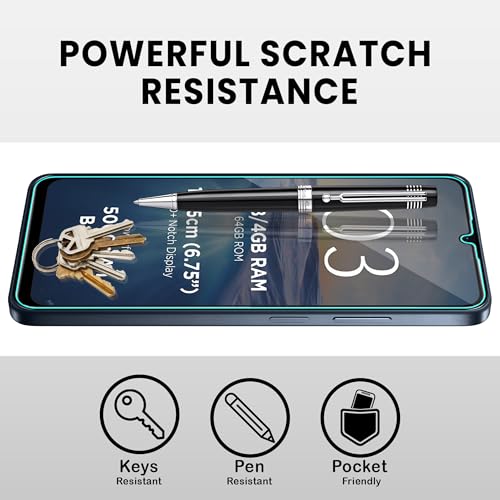 Image of ArmourPro Military-Grade Gorilla Tempered Glass for Lava O3 (6.75 Inch) With Easy Installation Kit| Edge To Edge Full Screen Coverage |Black