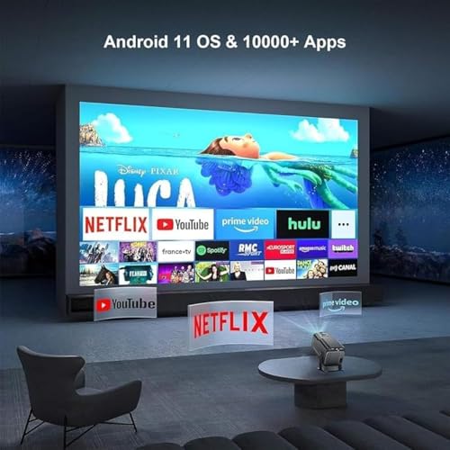 Projetor Portatil Mini 5g Wifi 6 Bluetooth 5.0 Android 11 HY320 Projetor 4K 1080 Full HD Suporte 120