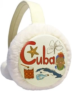 Protetor de orelhas de inverno com símbolo nacional Cuba para ambientes externos