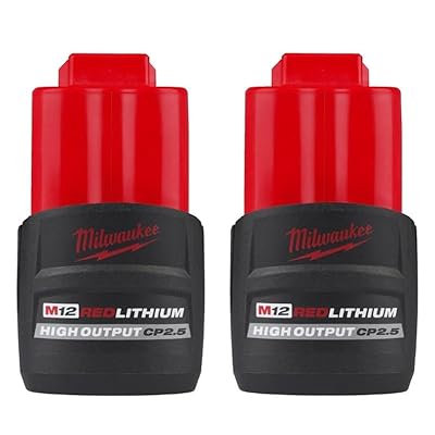 Milwaukee 48-11-2425 12V Lithium-Ion Hight Output CP2.5Ah Battery 2 Pack