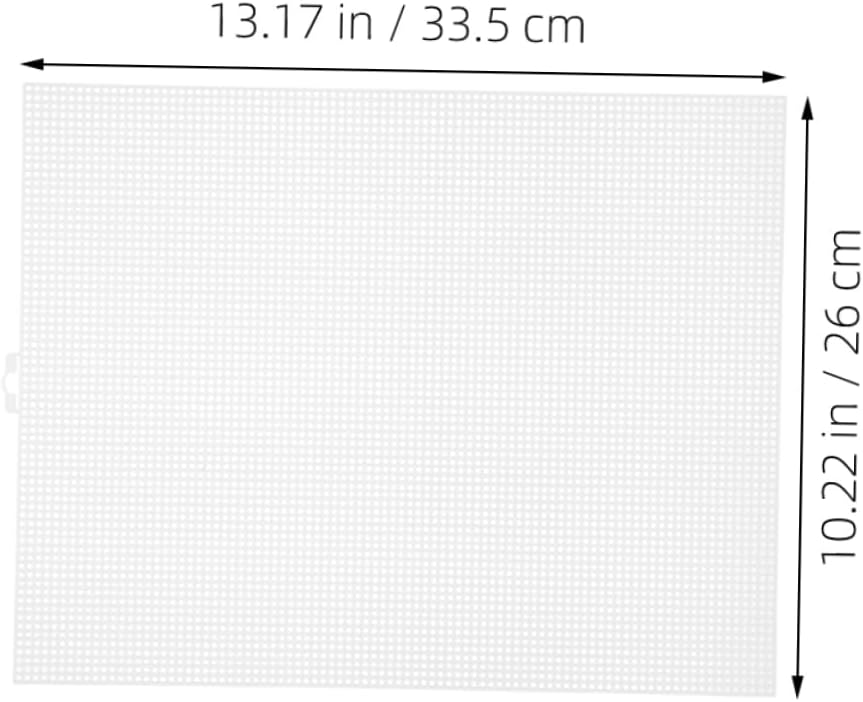 NUOBESTY 4pcs Plastic Mesh Canvas Versatile Blank Grid for Embroidery Knit Crochet Yarn Crafting for DIY Projects Home Decor