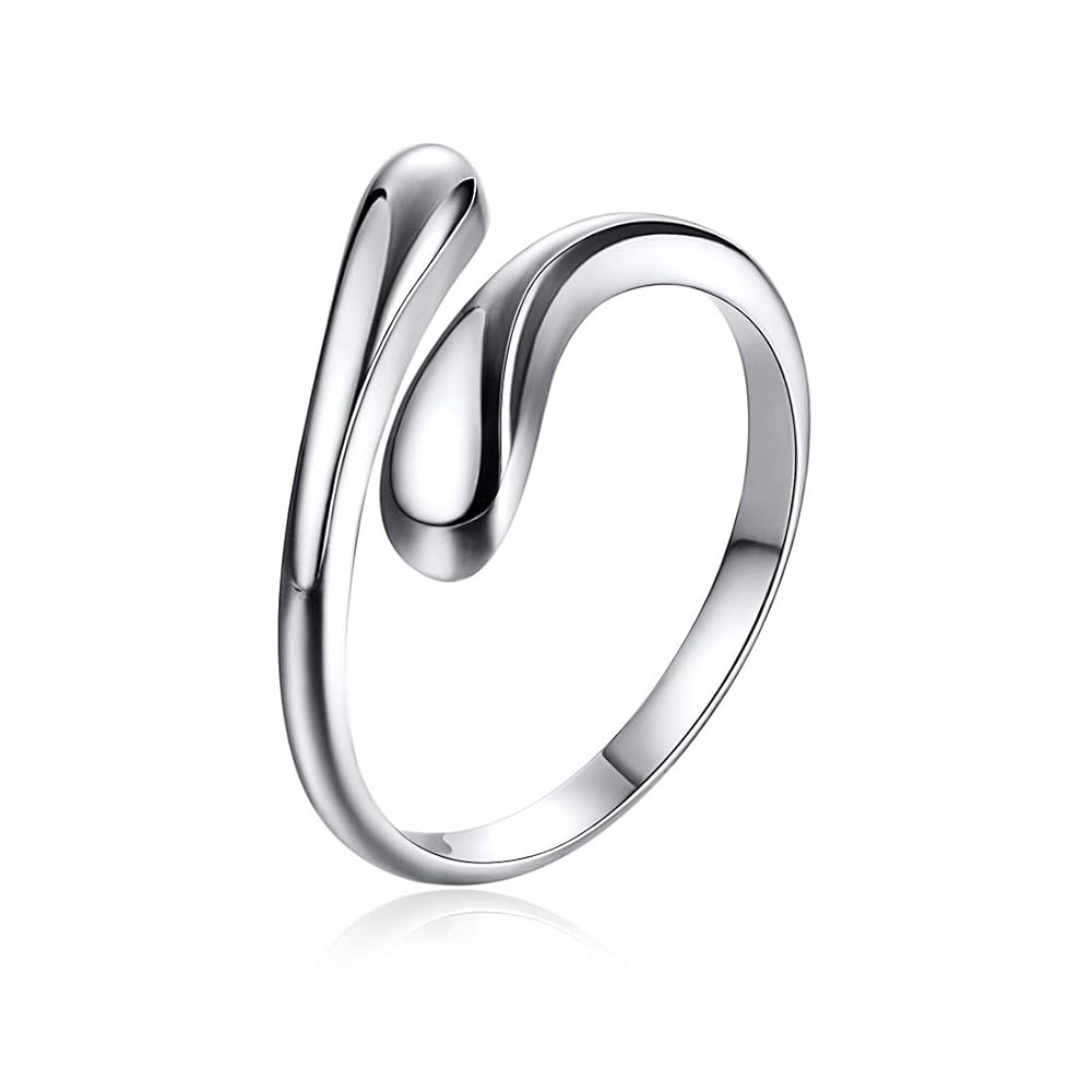 調節可能 Freely Sterling Silver925 Ring with Matte Finish Simple Fashion S925 Sterling Silver Ring Smooth Plain Dome