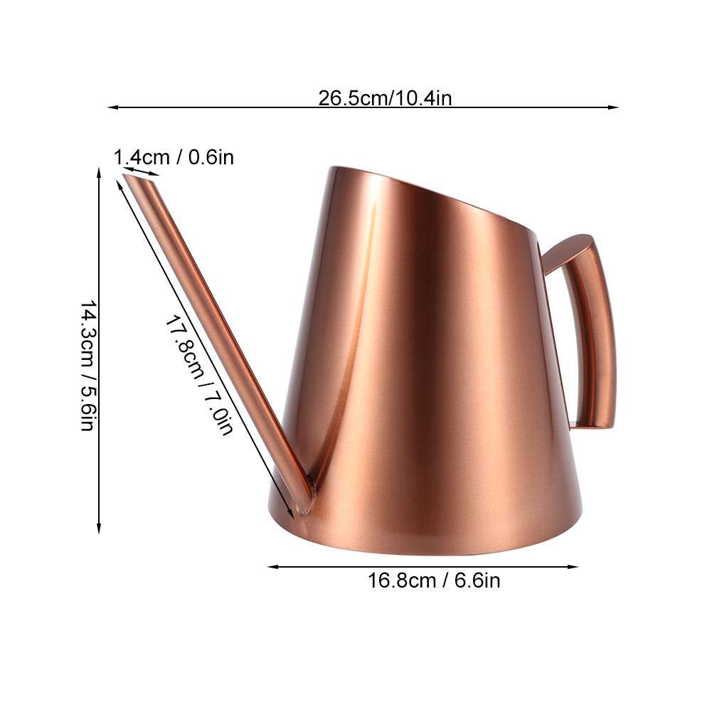 Konewka Konewka ze stali nierdzewnej, mini metalowa konewka do użytku wewnątrz i na zewnątrz z długą wylewką dla dzieci Kwiaty Bonsai Rośliny w ogrodzie Patio w biurze domowym (Color : 1500ml)