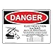 ComplianceSigns.com DANGER Electrocution Hazard Crane OSHA Safety Label Decal, 10x7 inch Vinyl for Worksite