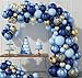 107pcs Navy Blue & Golden Balloon Garland Arch Kit, Latex Material, Suitable For All Ages (Navy Blue)