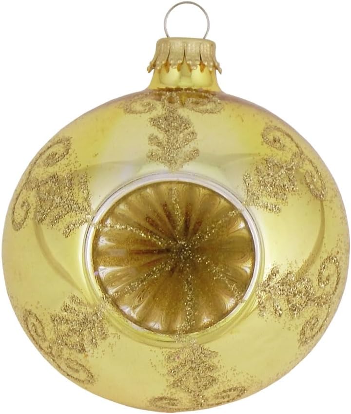 Miniatura 2 de Adornos de cristal para árbol de Navidad 2.638 in2.625 pulgadas 4 piezas bolas decoradas de Christmas By Krebs sin costuras para colgar