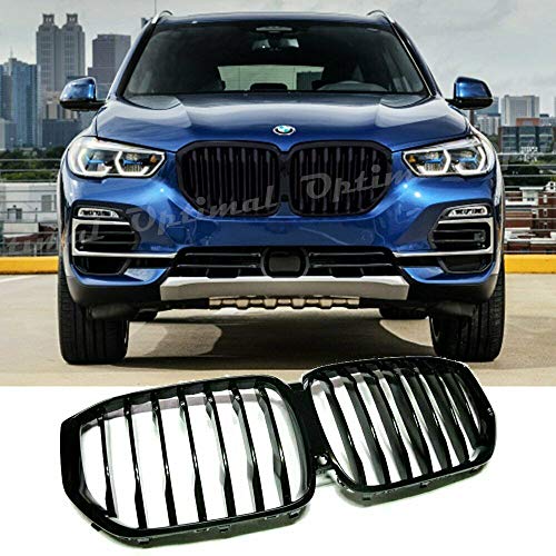 2019 2020 2021 Glossy Black Kidney Grille Compatible with BMW X5 G05 Performance Style Grill Front Hood Insert Replacement