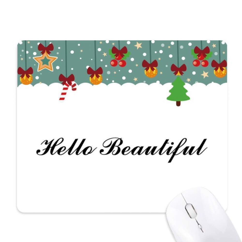 Tapis de souris Hello Beautiful en caoutchouc pour bureau et jeu - 5