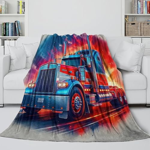 Jeté de canapé camion 3D couverture microfibre chaude 200x230 - 5