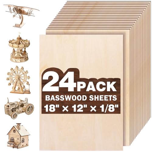 MITINU 24 Pack 18x12 Basswood