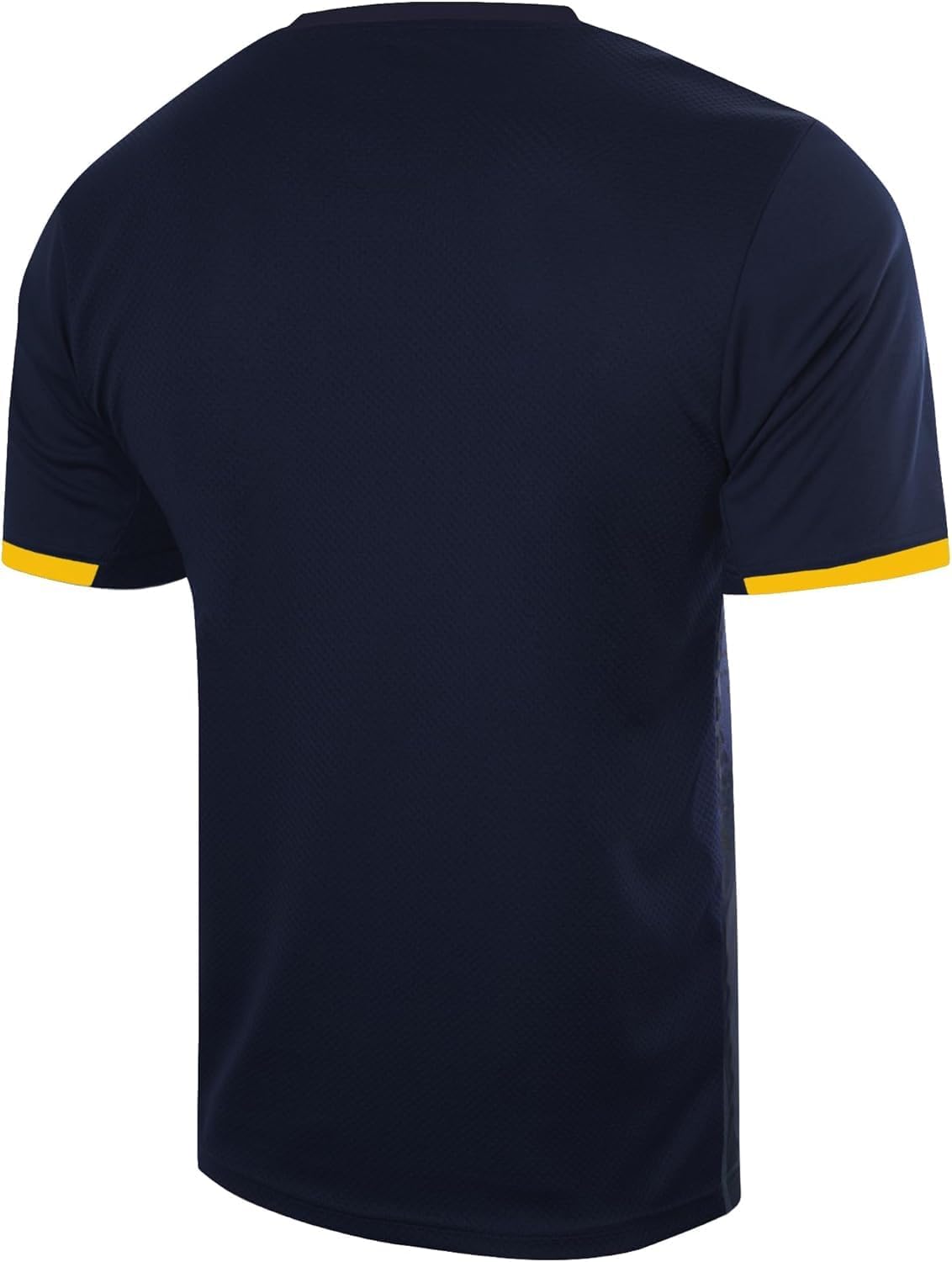 Icon Sports Compatible with Real Madrid Woven Patch Poly Soccer T-Shirt - Inspired Navy Men Size